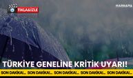 Türkiye Geneline Kritik Uyarı!