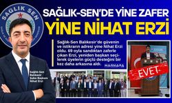 Sağlık-Sen’de Yine, Yeni, Yeniden Başkan Nihat Erzi