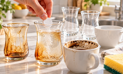 Çay ve Kahve Lekelerine Son! Bardakları Parlatan Pratik Yöntem