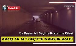 Araçlar Alt Geçitte Mahsur Kaldı