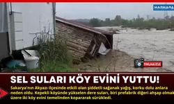 Sel Suları Köy Evini Yuttu!