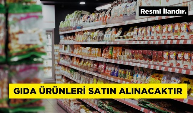GIDA ÜRÜNLERİ SATIN ALINACAKTIR