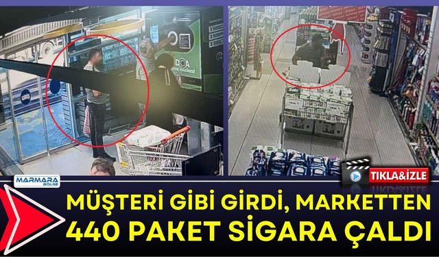 Müşteri Gibi Girdi, Marketten 440 Paket Sigara Çaldı