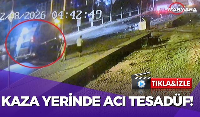 Kaza Yerinde Acı Tesadüf!