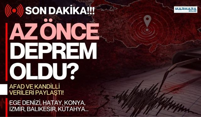 Az Önce Deprem mi Oldu? 20 Eylül AFAD ve Kandilli Son Depremler Listesi
