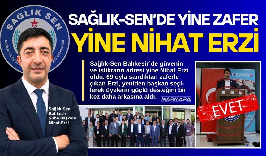 Sağlık-Sen’de Yine, Yeni, Yeniden Başkan Nihat Erzi