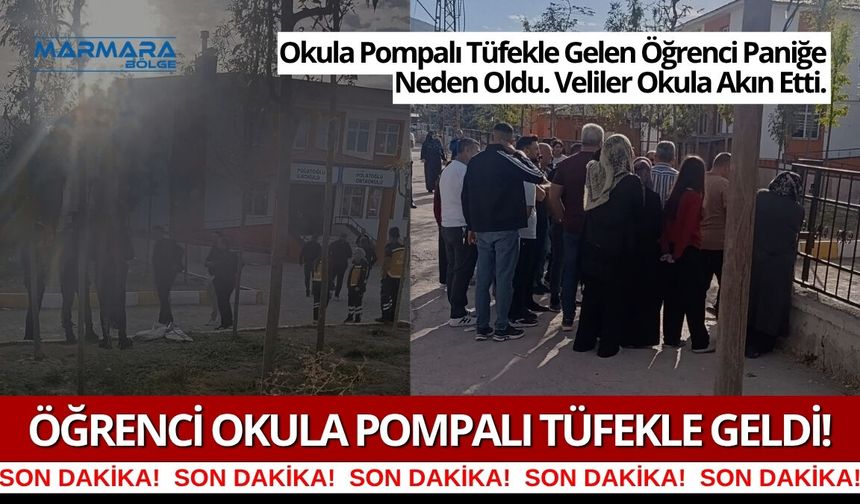 Öğrenci Okula Pompalı Tüfekle Geldi!