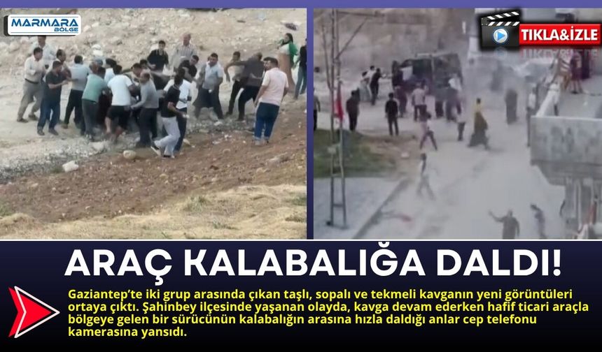 Araç Kalabalığa Daldı!