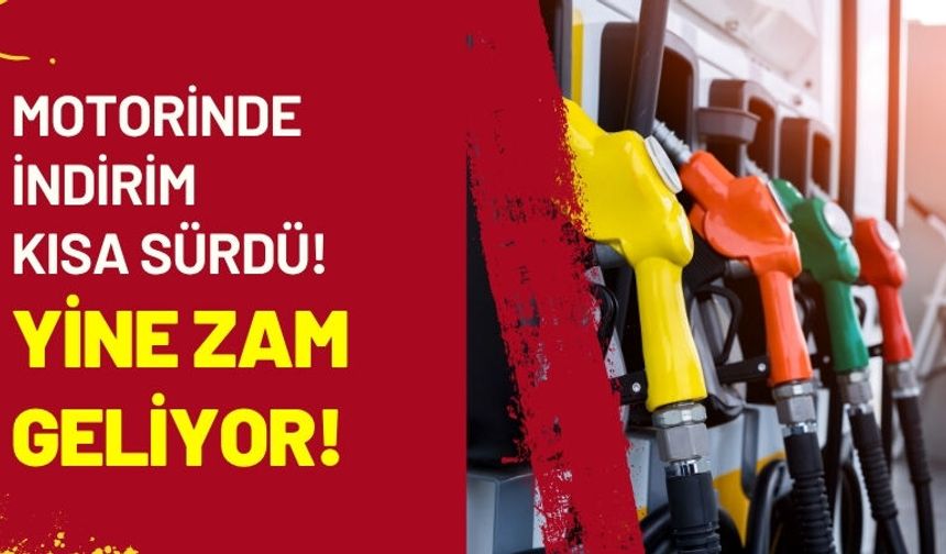 Motorinde İndirim Kısa Sürdü! Yine Zam Geliyor!