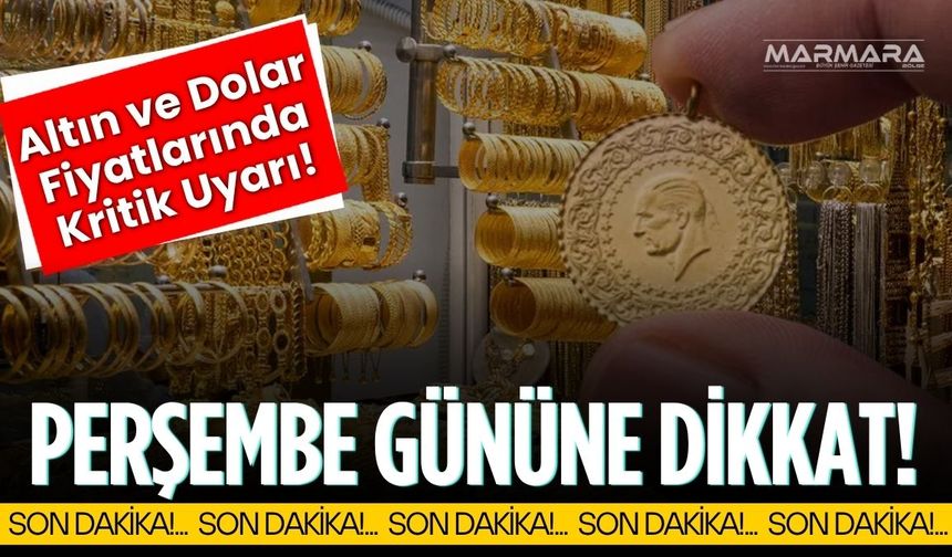 Altın ve Dolarda Gözler Perşembe Gününe Çevrildi! İslam Memiş Açıkladı