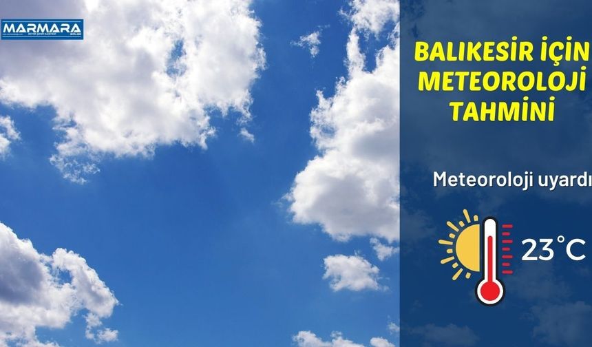 Balıkesir İçin Meteoroloji Tahmini