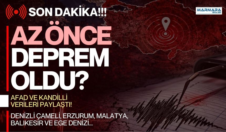 Az Önce Deprem Mi Oldu? Denizli Çameli’de Peş Peşe Sarsıntılar! İşte 3 Ekim Son Depremler
