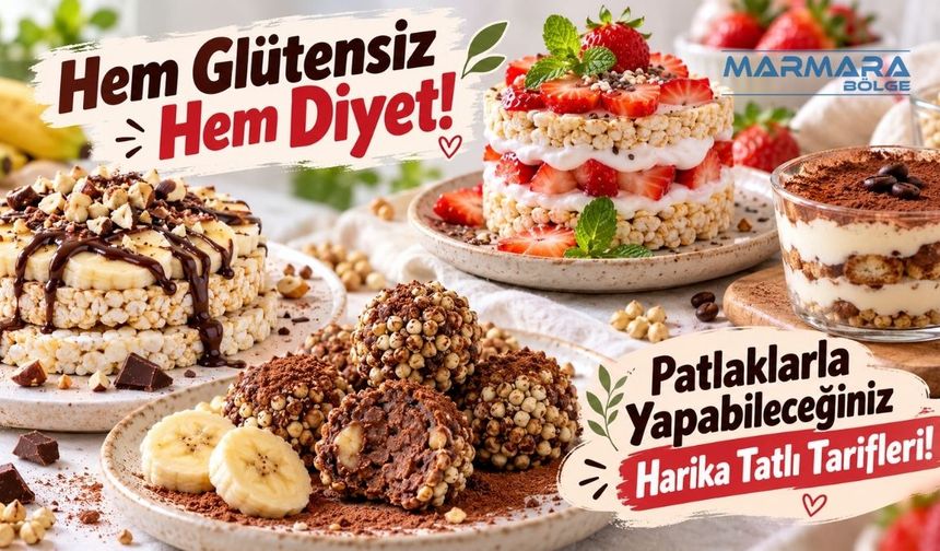 Hem Glütensiz Hem Diyet! Patlaklarla Yapabileceğiniz Harika Tatlı Tarifleri!