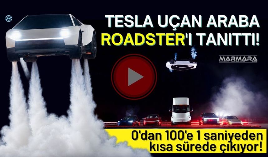Tesla Uçan Araba Roadster’ı Tanıttı! 0’dan 100’e 1 Saniyeden Kısa Sürede Çıkıyor