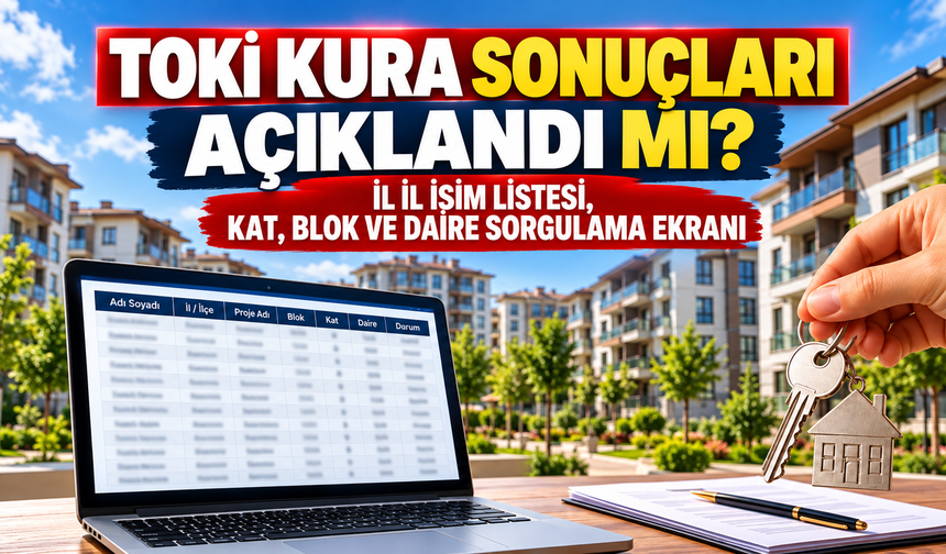 TOKİ 500 Bin Sosyal Konut Kura Sonuçları Açıklandı Mı? İl İl İsim Listesi Ve Daire Sorgulama Ekranı