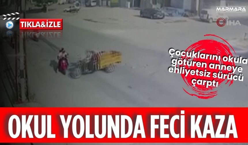 Okul Yolunda Feci Kaza