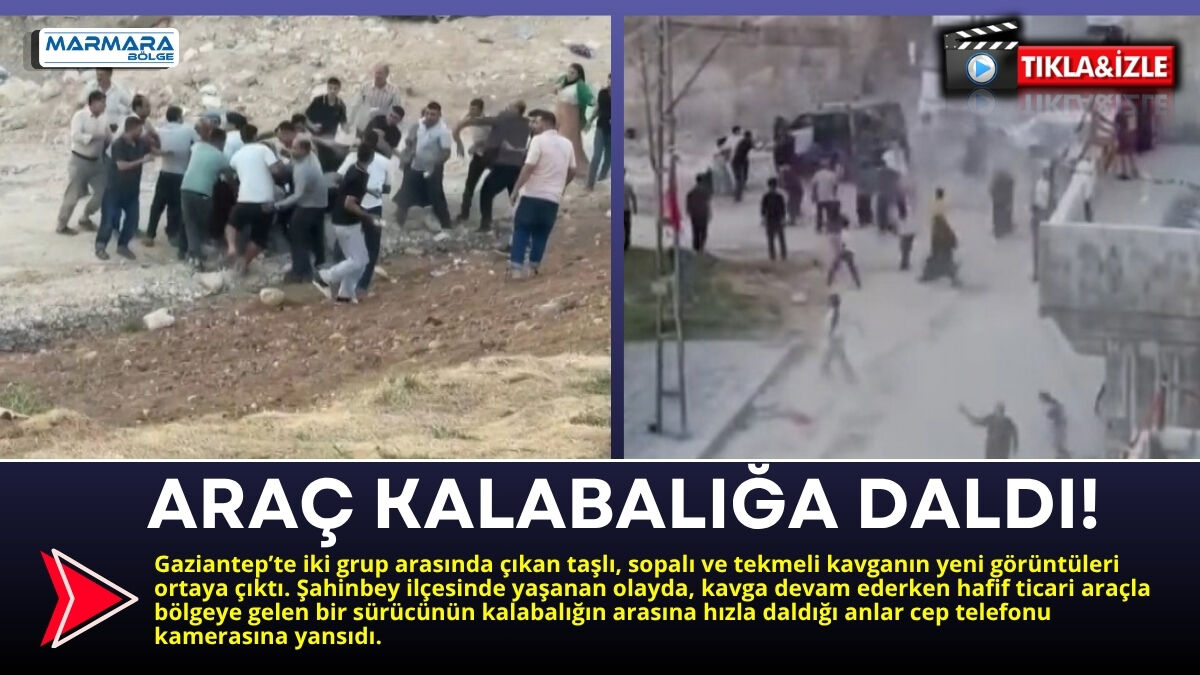 Araç Kalabalığa Daldı!