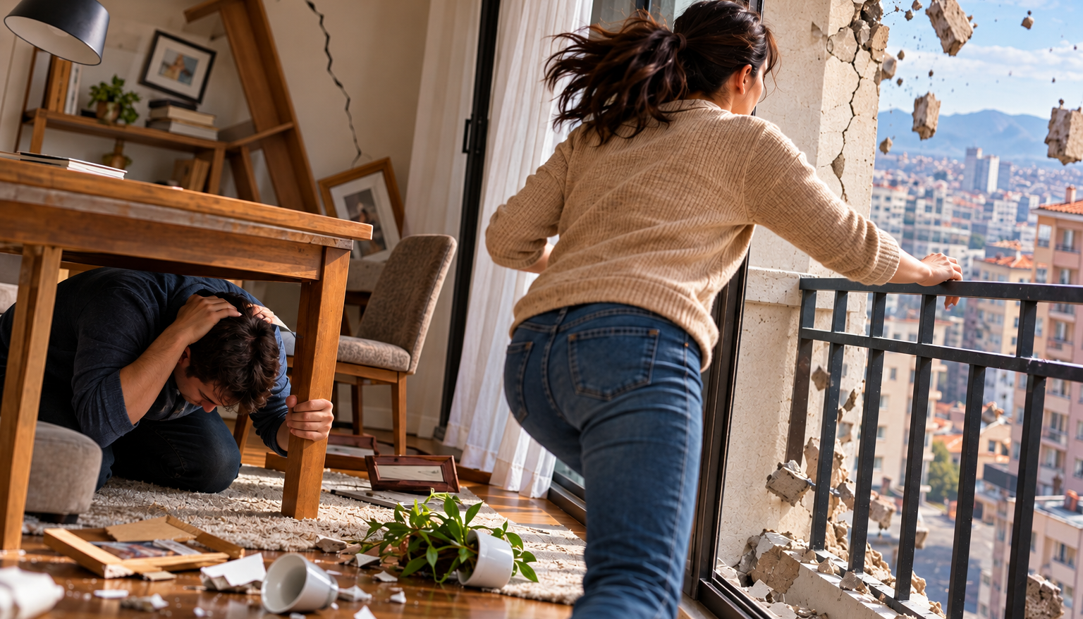 Deprem Sırasında Apartmanda Panik