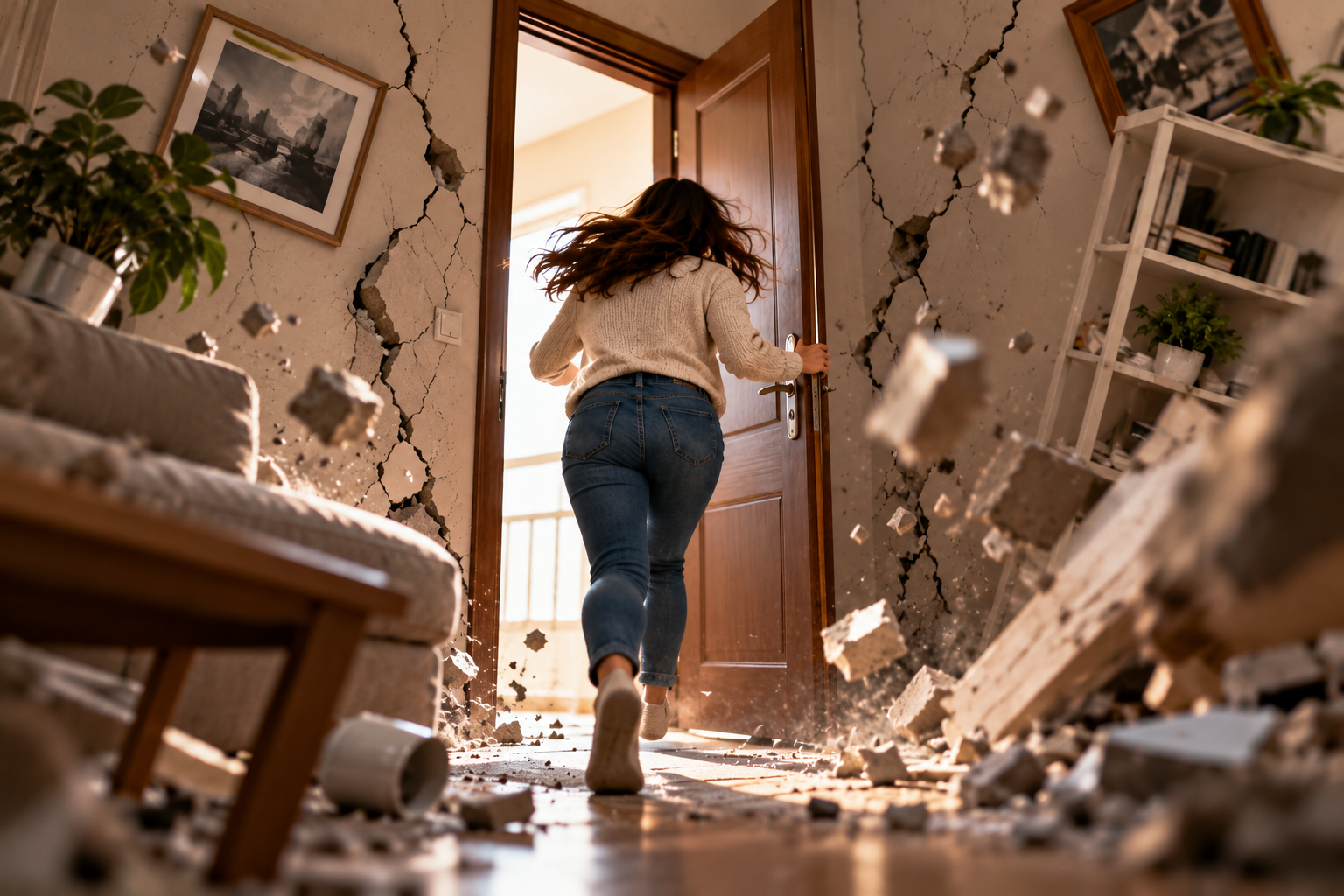 Depremde Açık Kapıya Kaçış